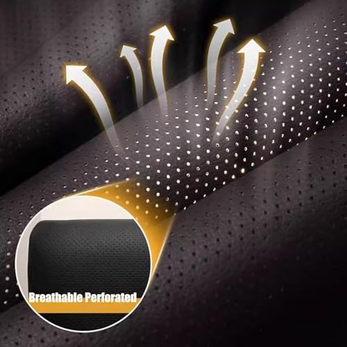 Fabric Adhesives Self-Adhesive Perforated Leather Repair Patch, Lychee-Textured Leather Repair Kit for Sofa, Car Seat, and Office Chair(Black,39.37x47.25in)