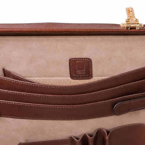 TURNER, Leather 4.5" Expandable Attaché Briefcase
