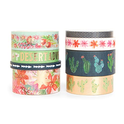Recollections Cactus Crafting Washi Tape Set, 12 Packs: 8 ct. (96 Total)