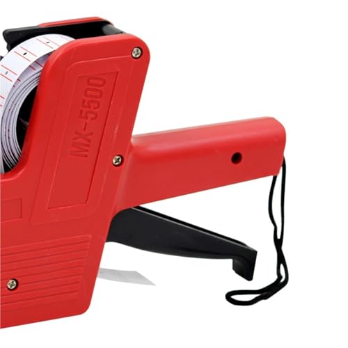8 Digits Digital Tag Gun Handheld Label Gun+ 1 Lines Labels+ 1 Ink 5500 Marker Gun Labeller Sticker for Retail Store