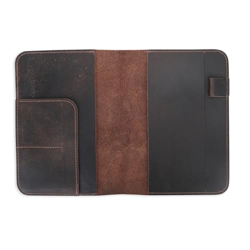 CestAntiQ Leather Journal Cover A5 5.75 x 8.25, Brown