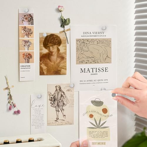 GOOZADA 60 Pack Magnetic Push Pins, Silver Magnet Thumb Tacks, Metal Magnet Tacks, Magnetic Clips, Push Pins for Cork Board, Bulletin Board, Photo Wall, Wall
