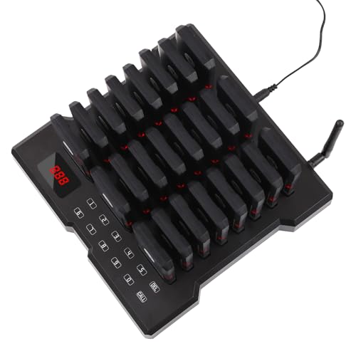 AGJ Restaurant Pager Wireless Calling System 24 Beepers Guest Customer Queue Pagers for Food Court Food Truck Church Nursery Clinic Coffee Shop with Buzzer Vibration Flash