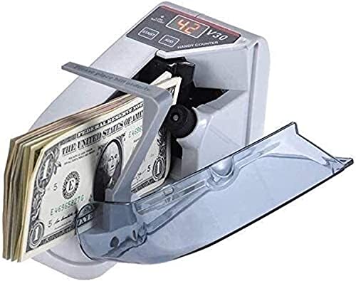 JIQHOHX Money Counter Dollar Currency Counter, Mini Handy Bill Cash Banknote Counter 2 Ways of Working
