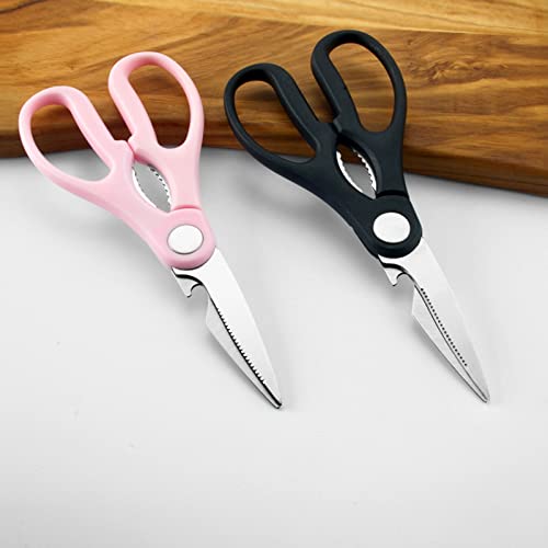 Scissors Household Steel Kitchen Scissors Tailor Scissors Sewing Tools Cut and Shred Function Office Scissors (Color : Green) (Black)