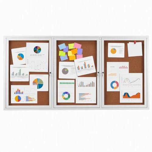 Weatherproof Enclosed Bulletin Board with Aluminum Frame and Glass Locking