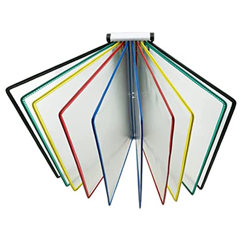 JDXQBLD Wall Mount Reference Organizer - Desktop Reference Organizer, PVC and Metal Catalog Display Rack, Wall Reference Organizer, Poster Flip Book Display, for Storing and Disp