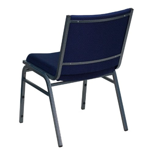 EMMA + OLIVER Heavy Duty Navy Blue Dot Fabric Stack Chair