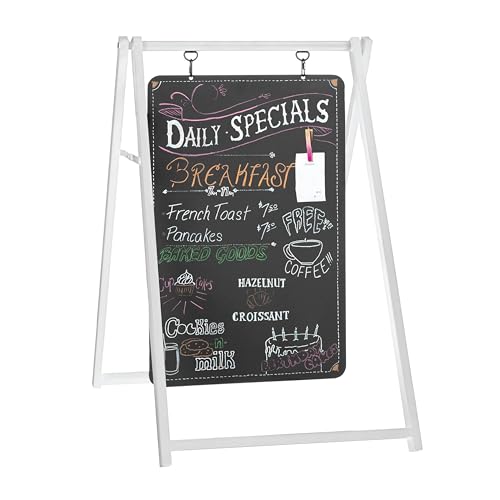 Ilyapa Metal A Frame Sign, Chalkboard Sidewalk Sign - 24x38 in Outdoor