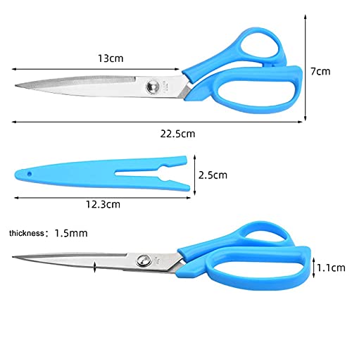 DSWMY Craft Scissors, Craft Scissors Multipurpose Sharp Sewing Stainless Steel with Cover for Home Office Embroidery Supplies