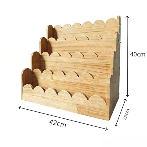 COOLHOOD Natural Wood Book Storage for Bedrooms and Classrooms