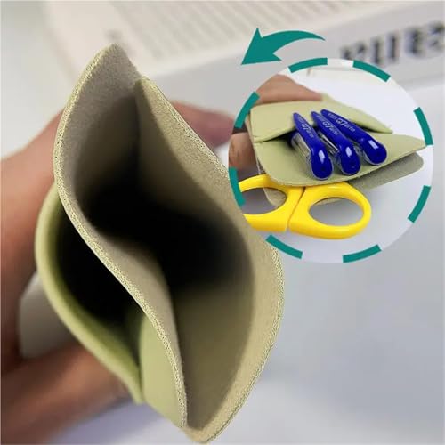 Yiodauh pocket protector 12PCS PU Leather Pencil Bags For Clothes Pocket Doctor Nurse Staff Leak-proof Pen Pouch Business Office School Holder