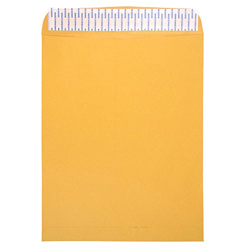 JAM PAPER 11 1/2 x 14 1/2 Open End Catalog Commercial Envelopes - Brown Kraft Manila - Bulk 500/Box