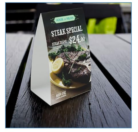 Custom table tents. Gear up for Events with your own Professional Table Tent for your business.