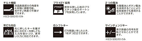 Nakabayashi ECD-SD02BK Calculator, 12 Digits, M, Black