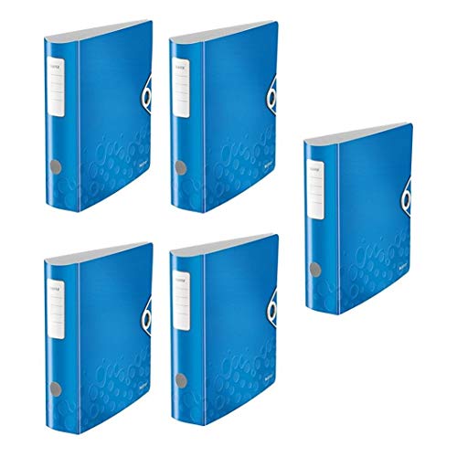 Leitz Wow Active 180 ° 80 mm Lever Arch Files – Blue (Pack of 5