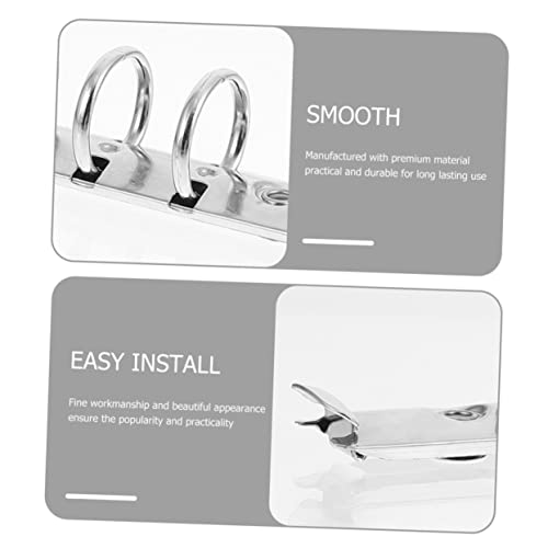 24 Pcs Binder Book Binding bindings Ring Binding Clips d Ring Binding Ring Spiral Binding Coil a4 Spine Bars Office Accessories Book Rings Stainless Steel Notebook periodicals b5 (Silverx3pcs 18X2