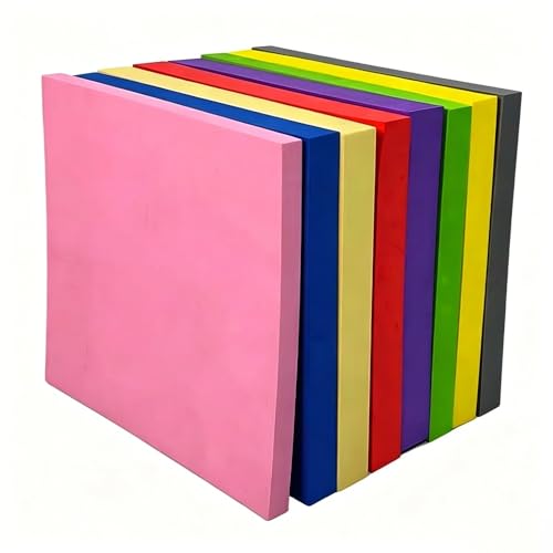 Colorful 38 Degree EVA Foam Board, 100x50cm 0.3-1.5cm Thickness Buffering Shock Absorption Foam Sheet for Handmade DIY Cosplay(1pc Red,1cm)