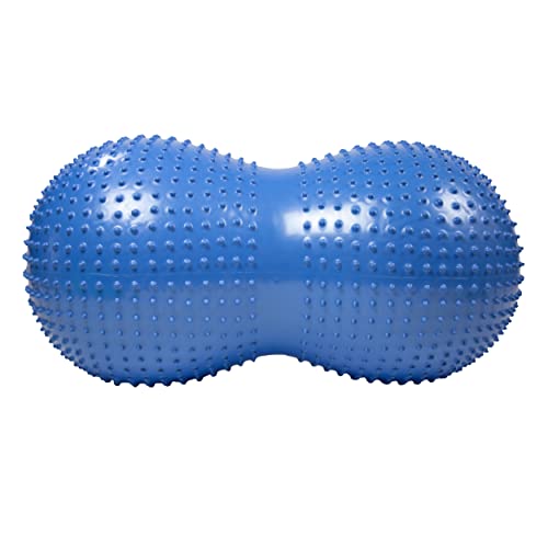 BouncyBand Peanut Stability Ball and Sensory Play Tool - Kids Flexible Seating Chair for Posture & Core Balance, 350lb Capacity, 36" x 20", Blue