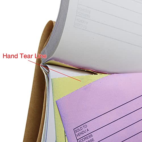 Sales Order Book, 3-Part, Carbonless Forms with White, Yellow, and Pink Copies, 8-1/2" X 11" Inch, 33 Sets per Pack，5 Packs Totally