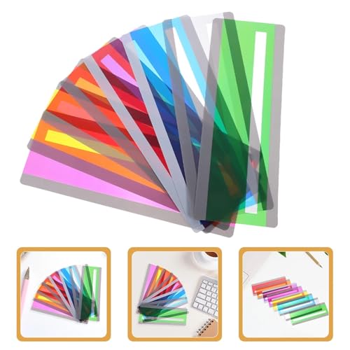 Dyslexia Reading Tools 32pcs Reading Guide Strips Colored Bookmarks Easy Use Any Page Improves Comprehension Retention Saves Time Bookmark Strip