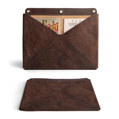 Leather At Home Wall File Organizer, Leather Wall Organizer for Office, Hanging Wall File Holder/Mail Organizer, Stylish Leather Folder for Wall, Office Wall Mounted File Organizer, Wall Hanging File