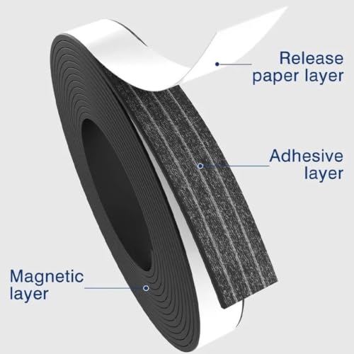 Self Adhesive Magnetic Tape Strip Flexible For DIY Photos Office Home