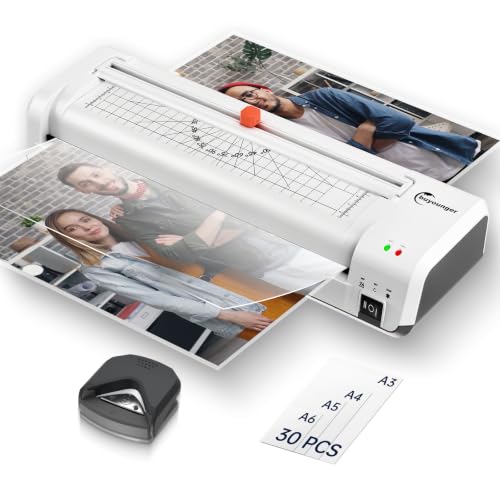 Buyounger 13 Inch/A3 Thermal Laminator Machine Set, 11x17 in with 30 Sheets