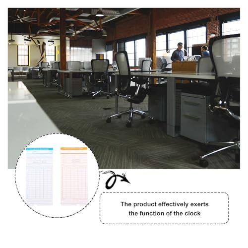 Attendance Card Time Clocking Cards for Company of Office Commuting Records Recorder Recording Monthly Clocks with Multi-Language