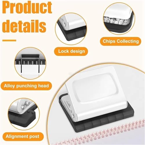 Binding Machine, Made-10-Hole Punch Binding Machine for Planners, for A4 and A5(Blue)