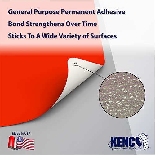 4” X 2" Direct Thermal Perforated Stickers Labels for Barcodes, Address, Small Business Labeling, Inventory and Color Coding - Compatible with Zebra, Rollo, Munbyn, and More (Red, 6 Rolls)