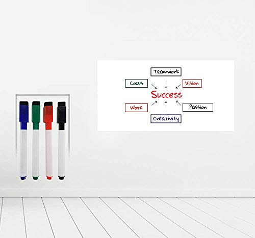 White Dry Erase Film Removable Cling Adhesive. Great for, Walls, Doors, Tables, Cabinets, and More! (24" x 100')