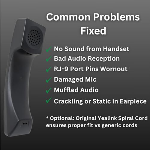 Yealink Replacement Handset for T56A, T58A,T58V and Microfiber Cloth