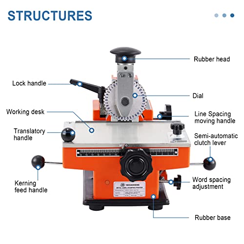 Manual Nameplate Metal Label Stamping Printer Machine Marking Machine for Metal (No.2 Codeword Plate)