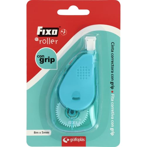 Fixo Roller - 12 Pack Side Correction Tapes Extra Long 8m x 5mm Ergonomic with Extra Strong Grip Instant Writing Perfect Office School Supplies