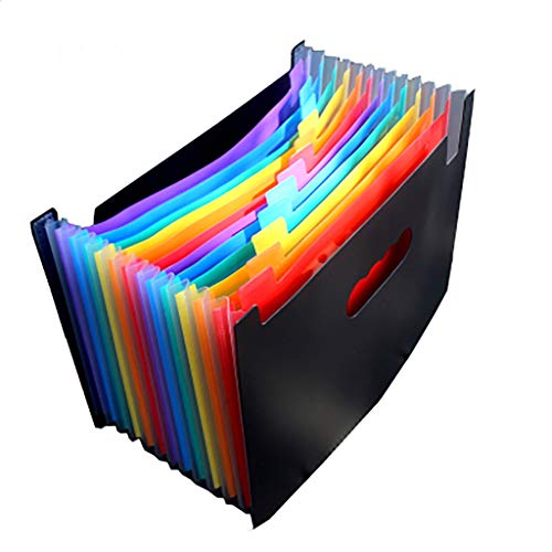 Expanding File Folder with Lid, Expandable Filing Organizer, 13/24/37/48/60/72 Pockets Accordion Wallet Folder Portfolio with Tags for A4 and Letter Size Paper, Documents Folder (Size : 72 Pocke)