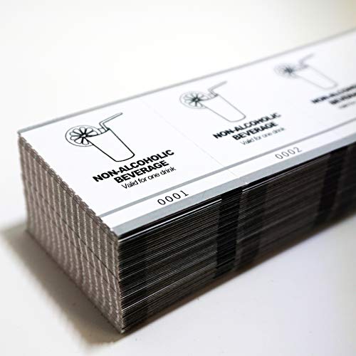 Drink Tickets - Fast & Affordable Non-Alcoholic Tickets by MyZone Printing (Silver, 3000)