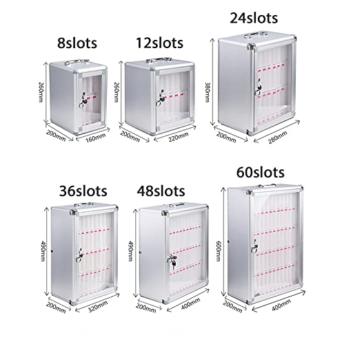 Cell Phone Storage Box with 36 Slots - Secure Cell Phone Safe Deposit Box with Handle for Office Classroom School and Meeting Storage Solutions,12slots