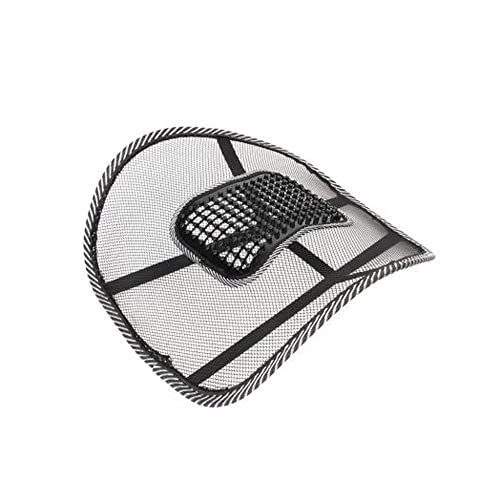 ZUIAI Car Seat Office Chair Massage Back Lumbar Support Mesh Ventilate Cushion Pad Black Mesh Back Lumbar Cushion for Car Driver