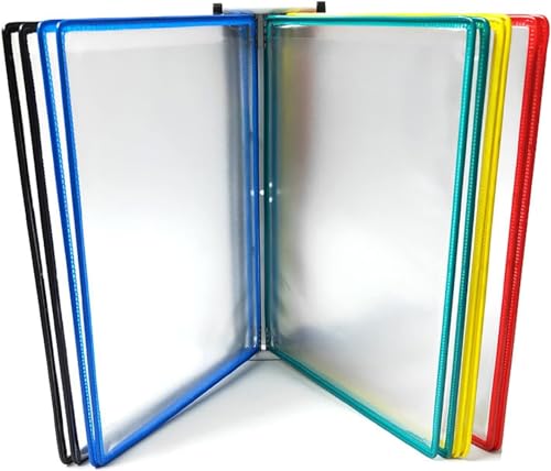 ECOLFE Wall Mounted File Holder, Flip Chart Stand, A4 Letter Paper Size Magnetic Document Holder, Wall Mounted Display File Holder (Size : 13x9x3.9inch)(Multi Colored)