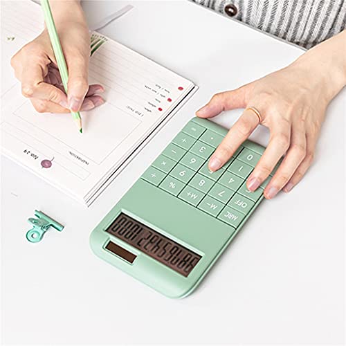 NSUQOA Digit Portable Desk Calculator Business Accounting Tool Built-in 210mAh Battery Solar School Meeting Office Supply(E)