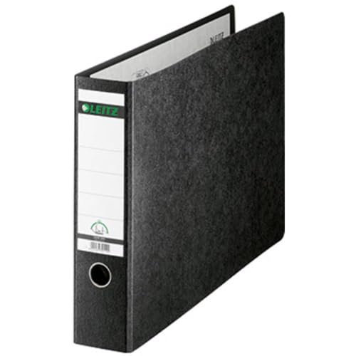 Leitz 2-Ring 3-Inch Premium Linen Textured A3 Sized European Binder, Black (1073)