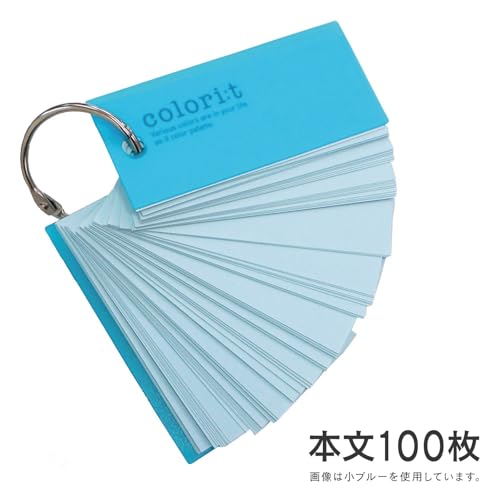 Ehime Shiko AX Corporation IACR-T-08-5P Word Card Colorreat, 1.4 x 3.5 inches (35 x 90 mm), Blue, Pack of 5