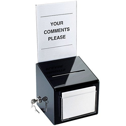 Cal-Mil 390 Suggestion Box, 7" Height, 7" Width, 7" Length