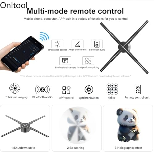 42-100CM 3D Fan Hologram Projector WiFi Display Advertising Logo Light Led Sign Holographic Lamp Three-Dimensional Projectors(PD42 Upgrade)