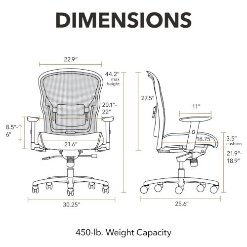 HON Wave Big and Tall Ergonomic Office Chair, Heavy Duty Desk Chair, Black