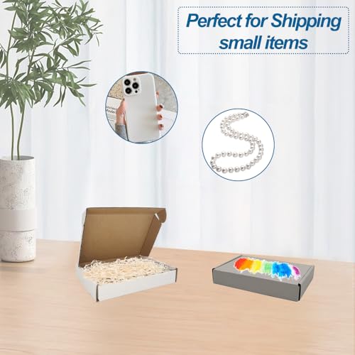 ROTCH 200 Pack 6x4x1'' Small Shipping Boxes, Cardboard Corrugated Mailers, White (M641-200-W)