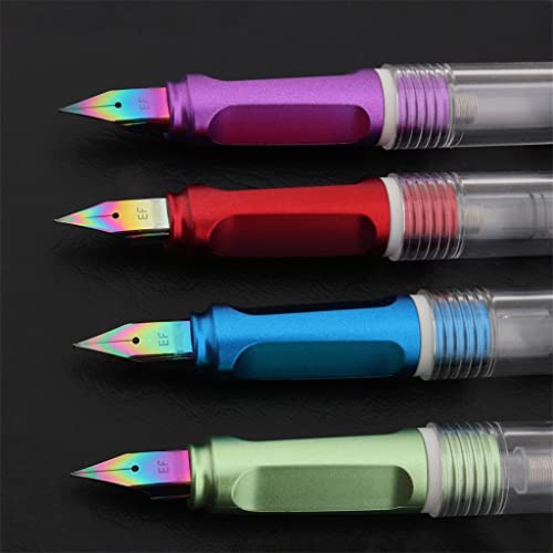 RYLMSM Transparent Color School Supplies Student Office Stationary Colors Nib Fountain Pen Ink