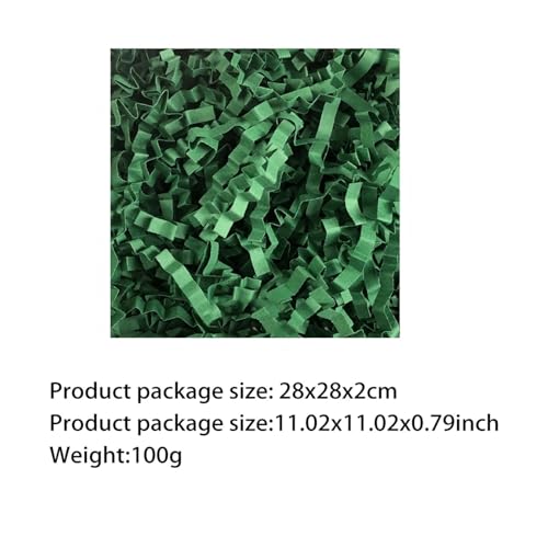 Shredded Paper for Gift Boxes, 300g Crinkle Cut Paper Shred Filler Multicolor For Gift Boxes And Hampers(Green 2)