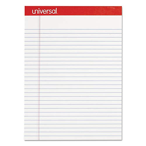 Universal 20630 Perforated Edge Writing Pad, Legal Ruled, Letter, White, 50 Sheet, Dozen